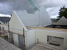 Precast pediment reinforced concrete