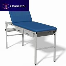 Manual examination table 112 with adjustable backrestfixed-heightwith storage unit