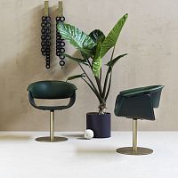 Contemporary chair AIRLUX BTindoorleathersteel base
