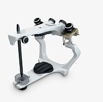 Semi-adjustable dental articulator 4000-Swith magnetic mounting systemwith dental facebowaluminum