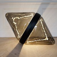Floor lamp HOLLOWaluminumblown glasspolyurethane