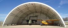 Light aircraft hangar for helicopteropenfor airport