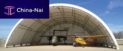 Light aircraft hangar for helicopteropenfor airport