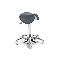 Dental stool height-adjustabletiltingon casters