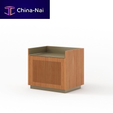 Contemporary bedside table STOCKHOLMoakwalnutaluminum