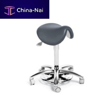 Dental stool height-adjustabletiltingon casters