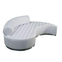 Contemporary pouf MARILENfabricwoodenmetal