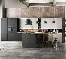 Contemporary kitchen TIME 3stainless steellaminateL-shaped