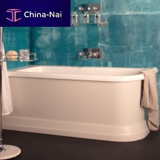 Corner bathtub TORRE free-standingback to wallfor homes