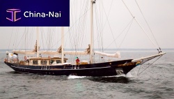 Classic sailing super-yacht MALCOLM MILLERwith open transomsloopschooner