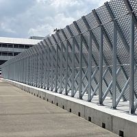 Metal jet blast deflector OPOfor airport