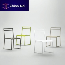 Contemporary chair SHEERindoorleathermetal base