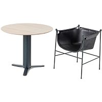 Contemporary chair Nbbindoortextileleather