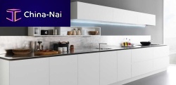 Contemporary kitchen Ystainless steelhandlelesslacquered