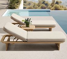 Contemporary sun lounger RIVASunbrella®woodenadjustable backrest