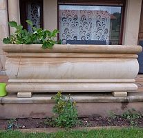 Sandstone planter WINDOW BOXESrectangulartraditionaloutdoor