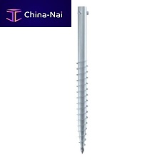 Screw pile G 76X1300�3XM16 galvanised steelfor photovoltac installationspipe