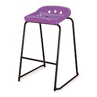 Contemporary stool PEPPERPOT plasticwith footrestsled base