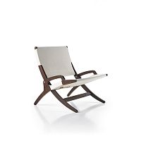 Contemporary fireside chair LORD JIMcottonmeshleather