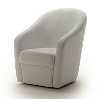 Contemporary armchair Renfabricleathercustomizable