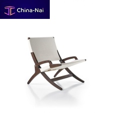 Contemporary fireside chair LORD JIMcottonmeshleather