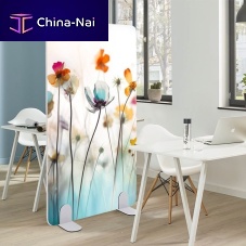 Mobile partition DIVI smart® ARTpolyestercommercialfor offices