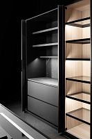 Contemporary storage cabinet for kitchen M6 wood veneerfurnace