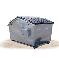 Steel waste container FUB series plasticindustrial wastewith lid