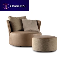 Contemporary armchair LOVE CHAIRfabricleathersolid wood