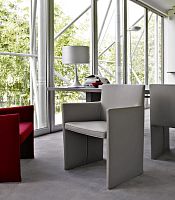Contemporary chair Posaindoorfabricleather