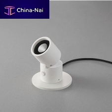 Floor-mounted spotlight CAPRILEDroundaluminum