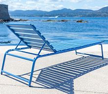 Contemporary sun lounger FRENCH RIVIERAwoodensteelcommercial