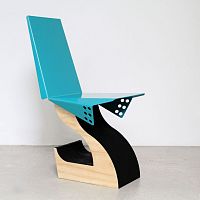 Original design chair HYBRID indoorsteelcantilever