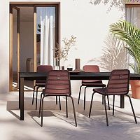 Contemporary chair SORELLoutdoorfabricstainless steel base
