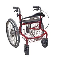4-wheel rollator 500100PUsteelwith seatwith basket