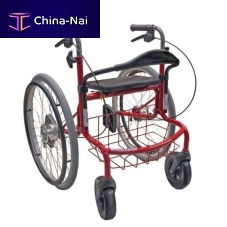 4-wheel rollator 500100PUsteelwith seatwith basket