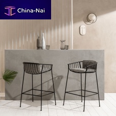 Contemporary bar chair JEANETTEgardenindoorfabric
