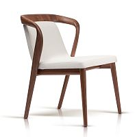 Contemporary chair FEATindoorfabricwooden base