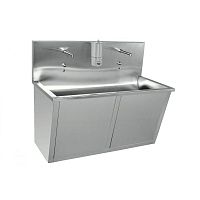 2-station surgical sink YIBTECH STV 132 Fstainless steel