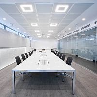 Contemporary ceiling light FLATsquaremetalpolycarbonate