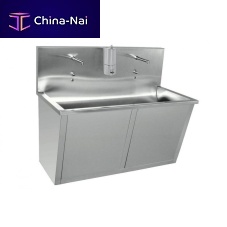 2-station surgical sink YIBTECH STV 132 Fstainless steel