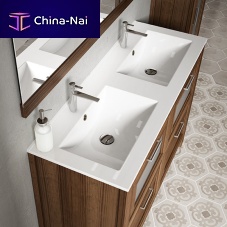 Countertop washbasin FLAT ceramic1-holewithout overflow
