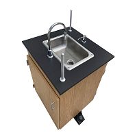Hand basin with post WSP1-2424Krectangularstainless steeloak