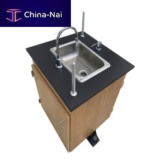 Hand basin with post WSP1-2424Krectangularstainless steeloak