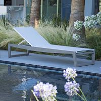 Contemporary sun lounger SKAALBatyline®teakcommercial