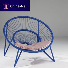 Contemporary armchair DROPsteelironwith removable cushion