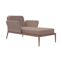 Contemporary sun lounger Divan Coverfabriclacquered aluminumcommercial