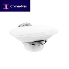 Wall-mounted soap dish CARMENmetalporcelain