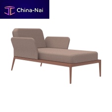 Contemporary sun lounger Divan Coverfabriclacquered aluminumcommercial