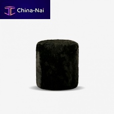Contemporary stool LOLLY CURLYleatherfabricfabric base